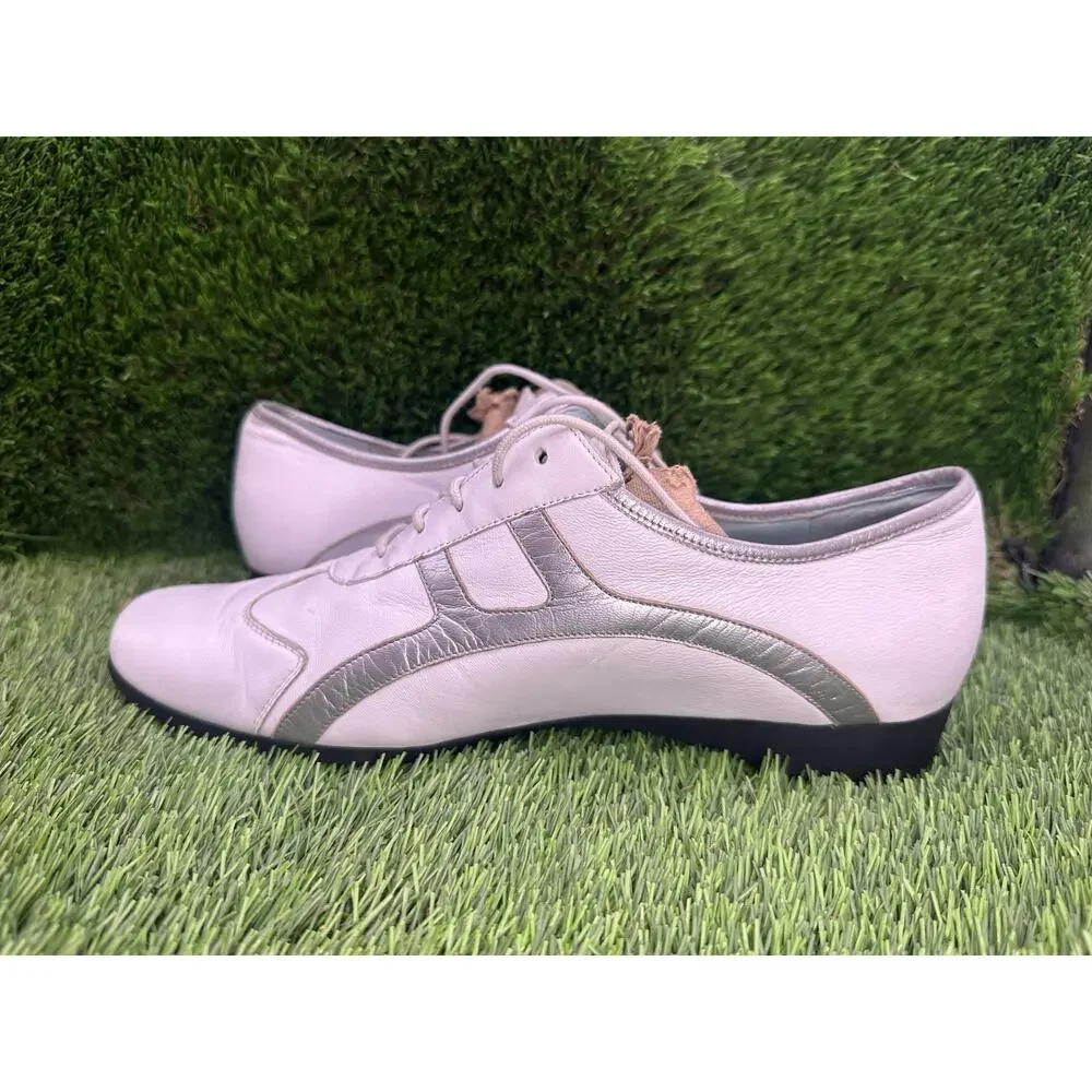 Mephisto Athletic Sneaker Shoes Women's 9.5 White Leather Walking Runoff CoolAir